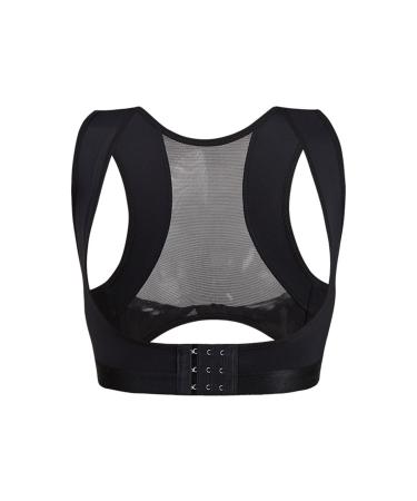 Tosoft summer invisible attitude corrector adult girl support back brace spine straighten anti-b ckner correction belt for health care (color: black size: XL/X-Large) XL/X-Large black