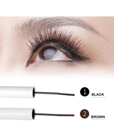 Mascara with Small Brush Head Waterproof and Long-Lasting Slender and Curly No Smudge Lengthened Thickened Fine Comb Type for Womenf 1.5g Brown - Buy Online on GoSupps.com