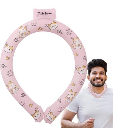 Cooling Neck Wraps | Quickly Cooling Neck Wraps Cooling Tube | Hands- Cold Pack Reusable Neck Cooler Summer Heat Relief for Hot Flashes and Fever Pink - Buy Online on GoSupps.com