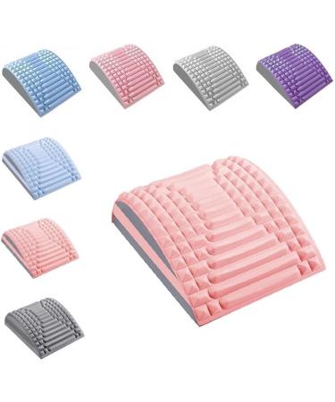 Lumbar spine support Eva step bearing cubes orthopedic lumbar pillows massage pillows Reduce spine back pain relief lorse support for bed sofa car (pink)