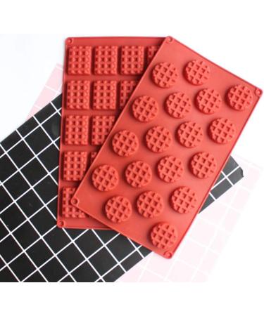 LUOFANG 2Piece/Set 18/20 Cavity Silicone Waffle Mold Maker Cake Cookie Chocolate Pan Baking Mould Nonstick Bakeware Tool C# Squares 4.4x3.9cm/1.73x1.54in C# Squares - Buy Online on GoSupps.com