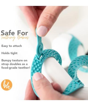 BooginHead SippiGrip Silicone Baby Bottle Holder & Sippy Cup Strap 2-Pack - Royal Blue - Buy Online on GoSupps.com