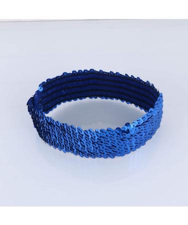 Minkissy Sequin Headband for Women & Girls - Glitter Sports Hairband & Elastic Bling Headwear (Blue) - Shop Fashion Accessories Online - Buy Online on GoSupps.com