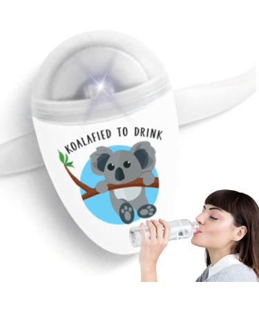 Ulla Intelligent hydration reminder to drink more water bottles plastic suitable for most bottles light technology tracks when you drink moisture-Koalified white
