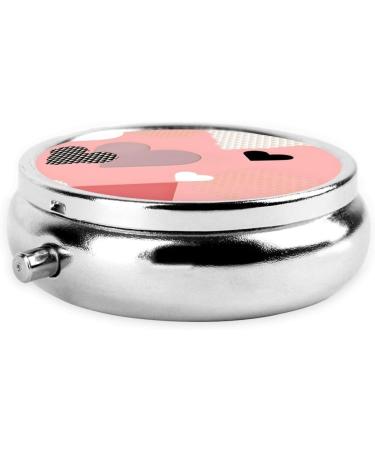 Abstract Love Round Pill Box - 3 Compartment Portable Organizer for Travel | International Shipping Available - Buy Online on GoSupps.com