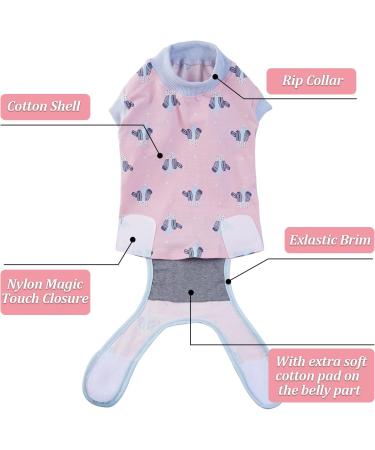 Recovery Suit for Dogs | Postoperative Wound Protection & Licking Prevention | Pink Cactus Size M - Buy Online on GoSupps.com
