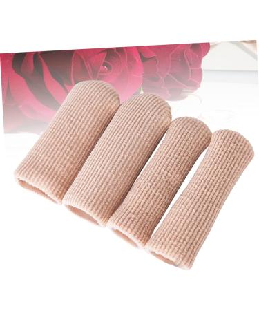 Lurrose 4pcs Silicone Gel Thumb Toe Protectors - Foot Cap Gel Pad Sleeves for Toe and Thumb - Nylon Sleeve Buffer Tube - Finger Cot Toe Cover - Thumb Picture 1 - Buy Online on GoSupps.com