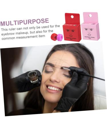 Beatifufu Eyebrow Ruler 2boxes Line Tool Wire Mapping Locating Supply Drawing Embroidered Ruler Manual Practical - Buy Online on GoSupps.com