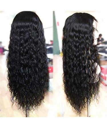 Lace Front Wavy Natural Brazilian Hair Wig - 24 Inch Water Waves Baby Hair Heat-Resistant Fiber 150% Density | International Shipping - Buy Online on GoSupps.com