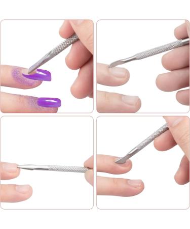4 Pieces Cuticle Pusher and Cuticle Cutter Stainless Steel Cuticle Remover Tool for Nail Exfoliation Gel Nail Removal Cuticle Pusher Set Cuticle Cutter for Fingernails and Toenails - Buy Online on GoSupps.com