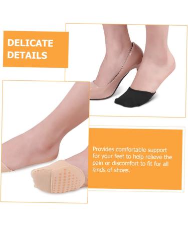 NOLITOY Women's Forefoot Socks - 4 Pairs Dressy Half Toe Liner Cushion Insoles for High Heels - Breathable Cotton Foot Pads - Buy Online on GoSupps.com