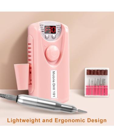 OSKOPWRC Electric Nail Drill Machine 30000 RPM Professional Rechargeable Nail File Kit with 6 Bits Manicure Pedicure Polishing Tools for Home Salon Use White - Buy Online on GoSupps.com