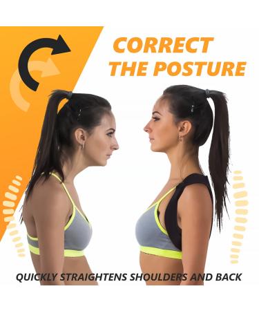 Adjustable Back Brace Posture Corrector for Men and Women - Upper Back and Shoulder Straightener - Relieve Neck and Shoulder Discomfort (30-50) - Buy Online on GoSupps.com