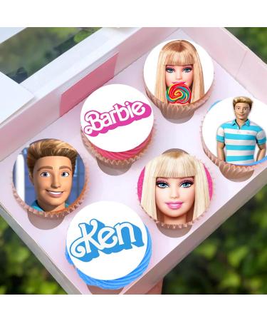 24 x Pre-Cut Barbie 3 Edible Stand Up Wafer / Rice Paper Cupcake Toppers Birthday Party Ken Decorations (Barbie 3)