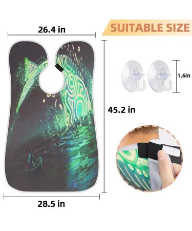 Big Fish Beard Bib Hair Catcher for Men | Non-Stick Shaving Trimmer Cape with Suction Hooks | Perfect Birthday Gift for Fathers & Husbands - Buy Online on GoSupps.com