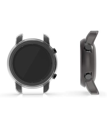 kwmobile 2-Pack Fitness Tracker Frame for Huami Amazfit GTR (47mm) - Transparent/Black - TPU Silicone Cover Set - Buy Online on GoSupps.com