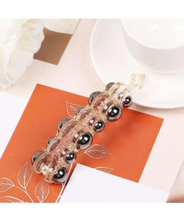 2pcs Rhinestone Pearl Banana Claw Ponytail Hair Clips - Stylish Hair Accessories for Effortless Elegance - Buy Online on GoSupps.com