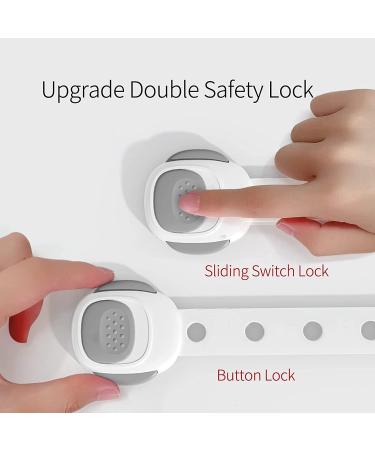 6PCS Baby Proofing Cabinet Locks - Double Safety Lock Latches - Adjustable Strap - Child Proof Drawer Locks - 6 Count - Buy Online on GoSupps.com