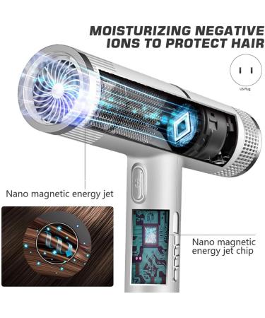 Conlanler White Wind Hair Dryer Diffuser High Power Dryer Hair Blow Anion Dryer for Hair Dryers Home US Plug - Buy Online on GoSupps.com