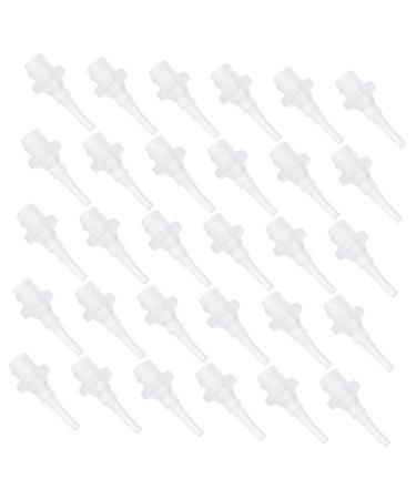 Beatifufu 30Pcs Replacement Ear Washer Nozzles White PP Ear Irrigator Nozzles for Earwax Cleaning and Safe Earwax Removal Maintenance