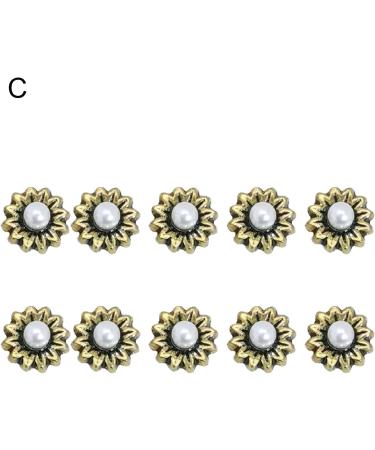 Worparsen Nail Art Decors Attractive Flower Love Heart Bear Modeling Fake Nail Decor Resistant Realistic Looking C - Buy Online on GoSupps.com