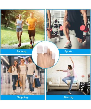 DAILINK Gel Toe Caps - 12 PCS Breathable Toe Protectors Sleeve for Ingrown Toenails, Corns, Blisters - Silicone Toe Covers (S/M/L-12pcs White) - Buy Online on GoSupps.com