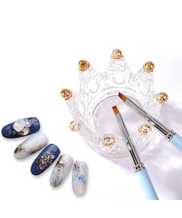 2 Pcs Round & Angled Nail Art Clean Up Brushes - Nail Painting Brushes for Mistake Cleanup and Design - 2pcs - Buy Online on GoSupps.com