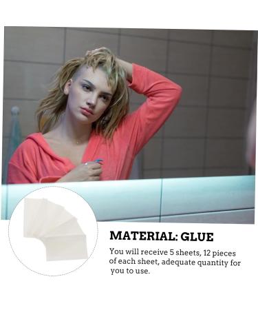 POPETPOP 5 Sheets Double-sided Tape Double Sided Adhesive Tape Invisible Lace Wig Waterproof Wig Tape Adhesive Hold Wig Tape Toupee Tape Double Sided Tape for Wig White Hair Tape Strips 2X0.5X0.1CM White - Buy Online on GoSupps.com