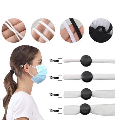 Silicone Cord Locks for Masks - Adjustable Drawstring Toggles for Elastic Bands - Non-Slip Earloop Stopper Adjuster - White (100Pcs) - Buy Online on GoSupps.com