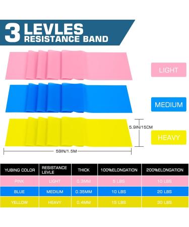 Buy Resistance Bands for Exercise | Perfect for Therapy Yoga & Pilates | Full-Body Workouts & Recovery - Buy Online on GoSupps.com