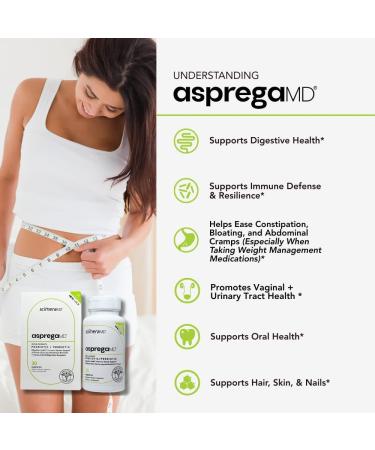 Asprega 30CT - Probiotic + Prebiotic Supplement | 17 Strains, 35 Billion CFUs | Delayed Release | Saccharomyces Boulardii | for Men & Women | by ScimeraMD, 3-Pack 30 Count (Pack of 3) - Buy Online on GoSupps.com