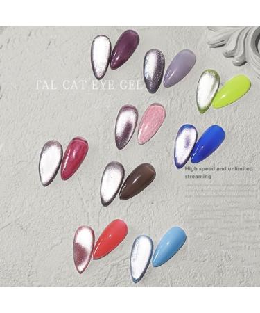Soak Off 9D Wide Cat Eyes Magnetic Gel Polish Bright Silver UV Gel Nail Polish Enamel Lacquer Glitter Velvet Nail Art Varnish - (Color: 01-8ML) - Buy Online on GoSupps.com