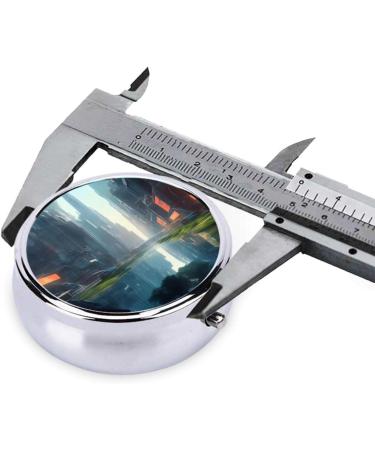 City On The Water Round Pill Box Organizer - 3 Compartment Portable Travel Pill Case for International Shipping - Buy Online on GoSupps.com