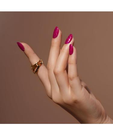 Bluesky Gel Nail Polish 10ml Glimmer Burgundy - LVM02 Pink Soak-Off Gel Polish for 21 Day Manicure Professional Salon & Home Use Requires Curing Under UV/LED Lamp - Buy Online on GoSupps.com