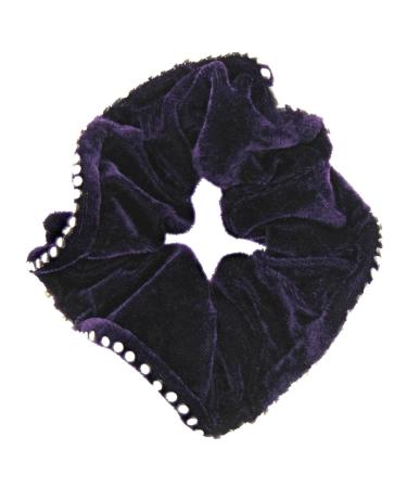 Topkids Luxury Velvet Hair Scrunchie with Rhinestones Sparkly Purple Accessory for Girls & Women | Buy Internationally - Buy Online on GoSupps.com