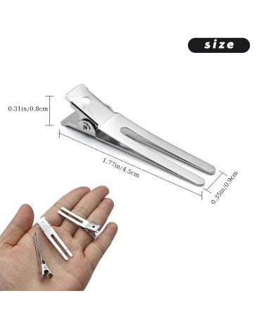PAPARELA Hair Clips 50pcs - Double Prong Alligator Clips for Hair Styling - Metal Hair Clips for Women - Hair Salon Barber Essential - Buy Online on GoSupps.com