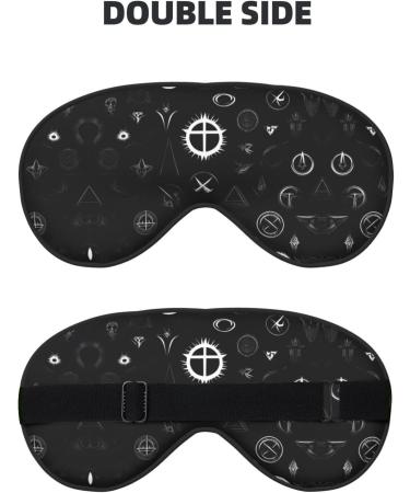 Black and White Universe Eye Mask - Soft Elastic & Adjustable Sleeping Mask for Men & Women - Ultimate Nighttime Comfort - Buy Online on GoSupps.com