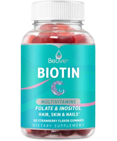 BeLive Biotin Gummies with Hair MultiVitamins - 60 Gummies