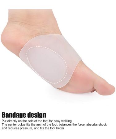 Arch Support Pad - 2 Pairs Silicone Insoles for Flat Feet | Orthopedic Footbed Enhancer - Buy Online on GoSupps.com