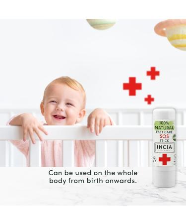 Incia Natural SOS Stick - Organic Soothing Balm for Itch Relief Bug Bite Relief & Moisturizing Dry Skin for Babies & Kids | Instant Relief from Scratches Stings & Irritation - Buy Online on GoSupps.com