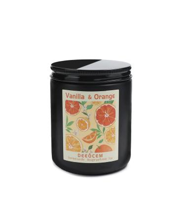 Scented Candles for Men | 40 Hour Burn Time | Vanilla & Orange Scented Soy Candle | All-Natura | Perfect Graduation Gift | Ideal for Relaxation Home Decor & Gifts | 7oz