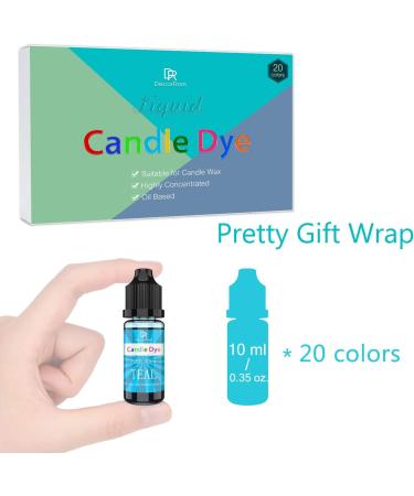 20 Colors Liquid Candle Dye for Soy, Gel, Paraffin, Beeswax - Vibrant Oil-Based Coloring Kit for DIY Candle Making - Buy Online on GoSupps.com