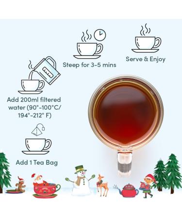 VAHDAM Merry Christmas - Christmas Tea Gift Set (9 Individual Tea Bags Pack of 2) Limited Edition | Gluten Free Non-GMO | - Buy Online on GoSupps.com