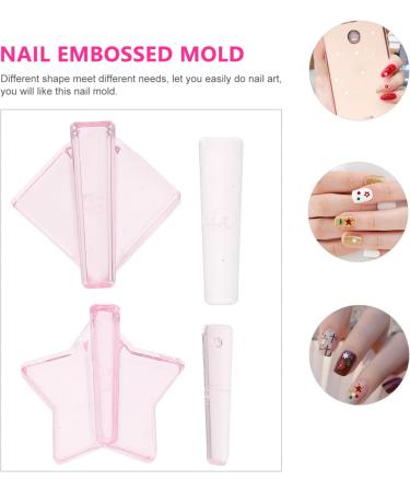 Minkissy 3D Nail Art Mold - DIY Carving Template for Professional Salon Manicure (Pink) - International Shipping Available - Buy Online on GoSupps.com