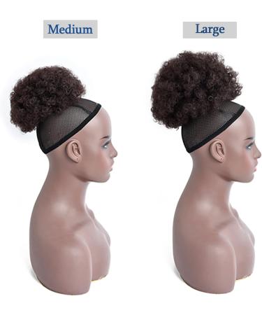 YAMEL Afro Puff Drawstring Ponytail Medium Bun Extension Red Brown Synthetic Updo Hair Piece for Black Women - Pack of 1 - Buy Online on GoSupps.com