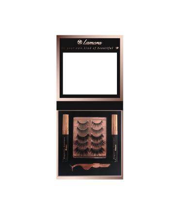 Lamora Reusable Magnetic Lashes | Waterproof Eyeliner & Applicator Kit | No Glue False Eyelashes | International Shipping - Buy Online on GoSupps.com