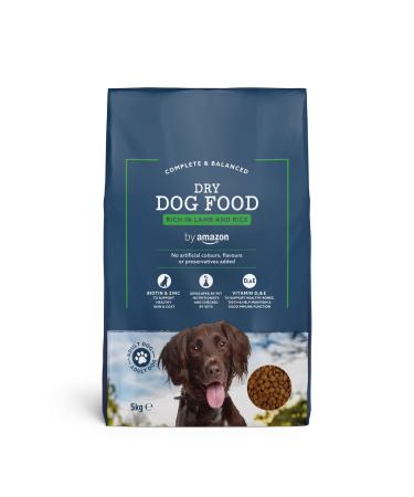 by Amazon - Complete Adult Dog Food Rich in Lamb and Rice 5 kg, Pack of 1