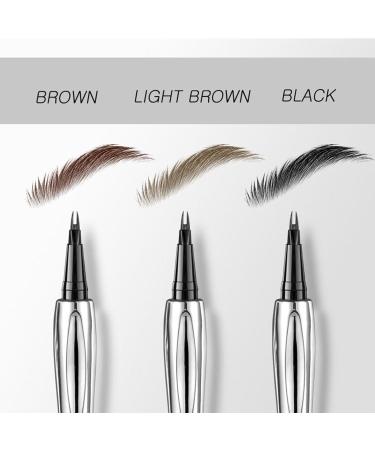 Cooklesa Eyebrow Cooklesa Upgraded Natural Waterproof Eyebrow Pen with Microfine Tip Two-Pronged Eyebrow Pencil Natural Waterproof Eyebrow Pen With Microfine Tip Cooklesa Eyebrow Pencil (Black+Gray) - Buy Online on GoSupps.com