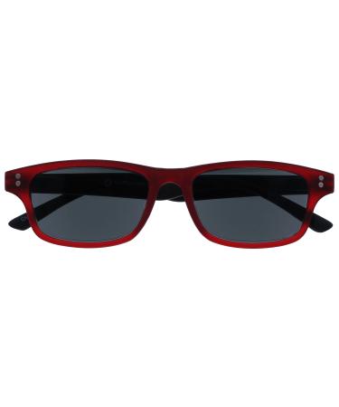 UV Reader Rubberized Red Black Sun Reader Reading Glasses UV400 Men Women UVSR033 +3.00 +3.00 Diopters