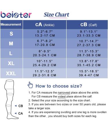 Beister Medical Open Toe Knee High Compression Socks 20-30 mmHg - Women & Men - Varicose Veins, Edema, Flight, Pregnancy - Beige - A Pair - Buy Online on GoSupps.com